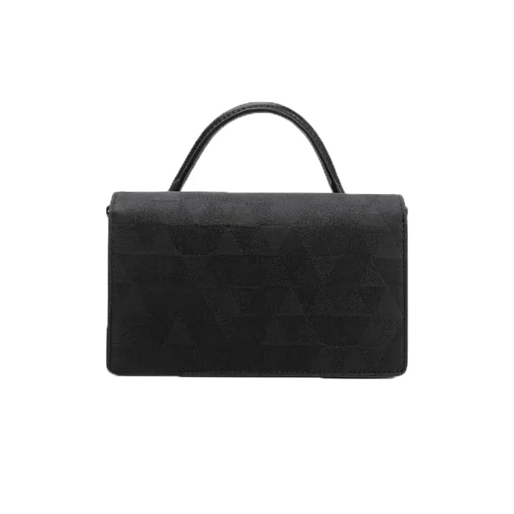 PLUSHH Women's Casual Geometric Pattern Handbag - 22cm Structured Crossbody / شنطة كاجوال نسائية بلمسة هندسية ومقبض علوي من PLUSHH - بحجم 22 سم