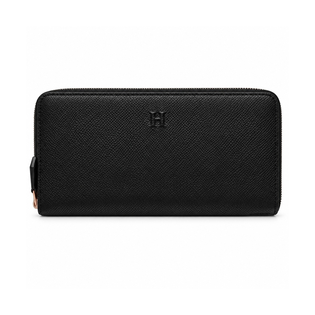 [XX10271] Women's Zip Around Wallet (Black)